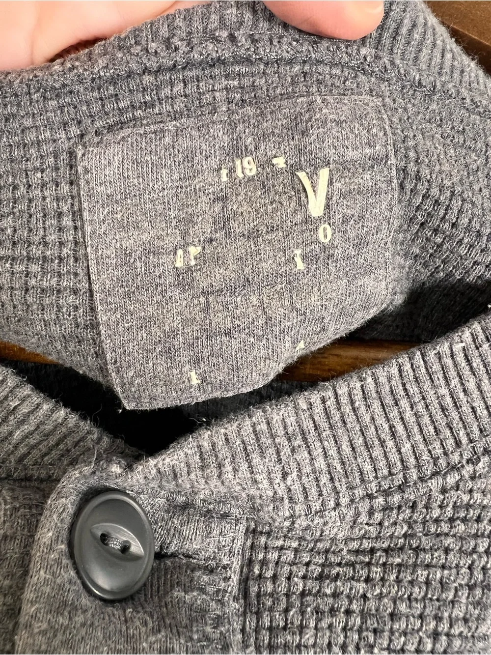 VTG Y2K J Crew Heavyweight Waffle Knit Thermal Henley Shirt XXL Rugged Gorpcore